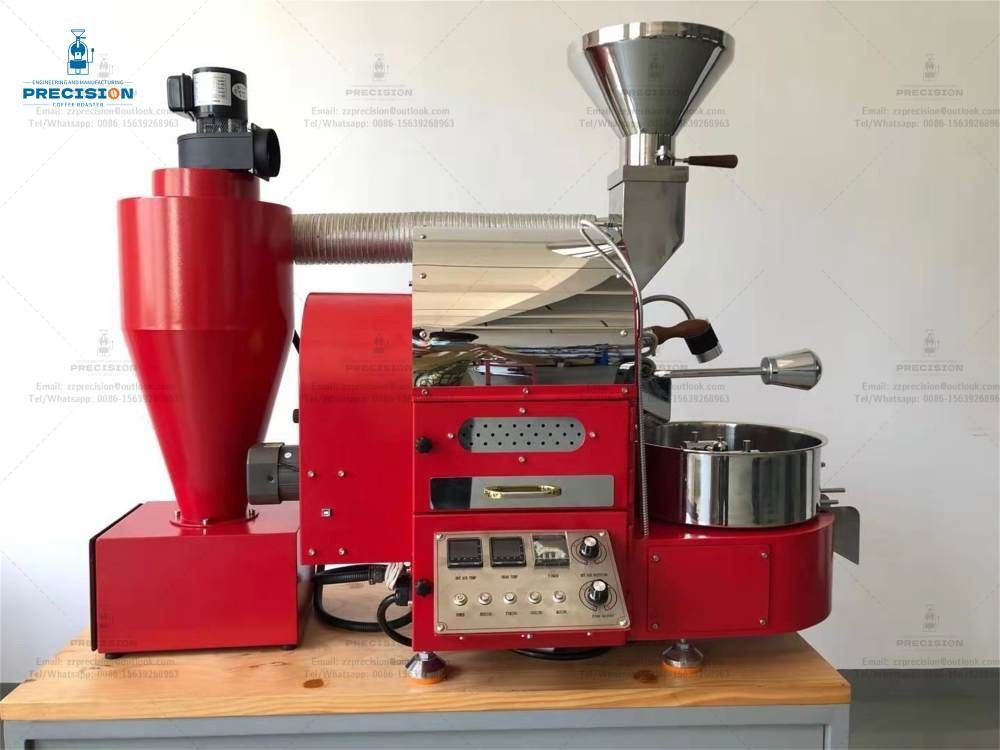 Programmable 1kg Coffee Roaster Red Color Roasting Time 12-15 Minutes
