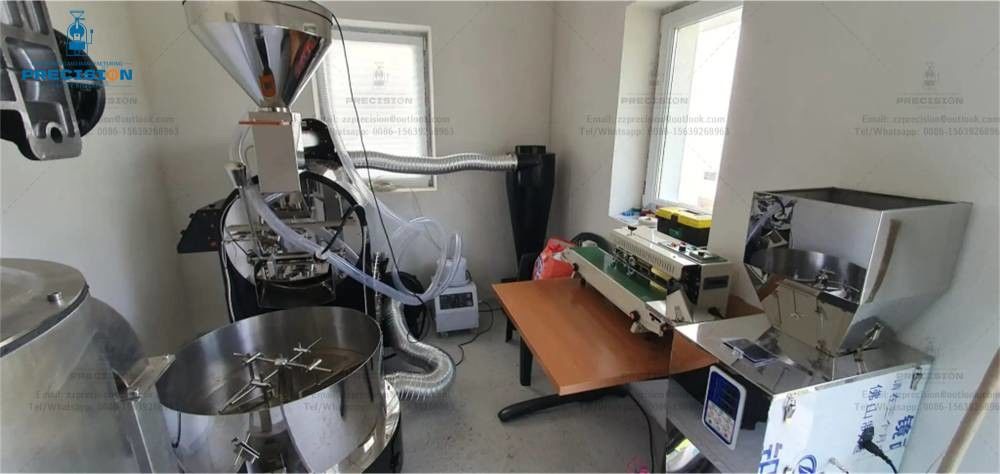 Precision Coffee Roaster Machine Commercial With Stainless Steel Drum Housing Color