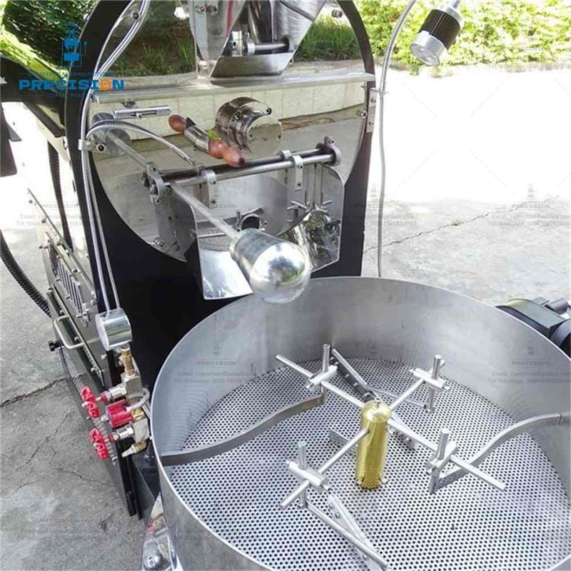 Commercial 3kg Coffee Roaster Stainless Steel Drum Electric / Gas Type
