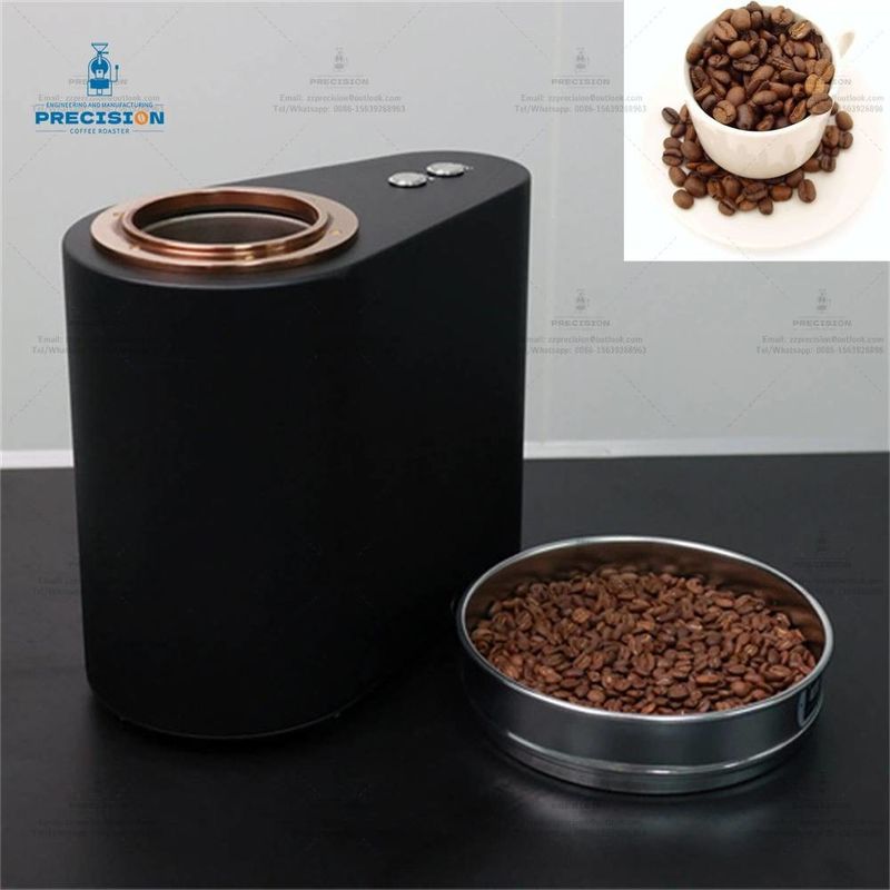 Compact Home Coffee Roaster With 200g Capacity 1900kcal Firepower And Rose Gold Cooling Cup