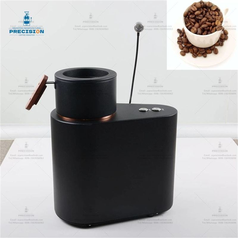 Compact Home Coffee Roaster With 200g Capacity 1900kcal Firepower And Rose Gold Cooling Cup