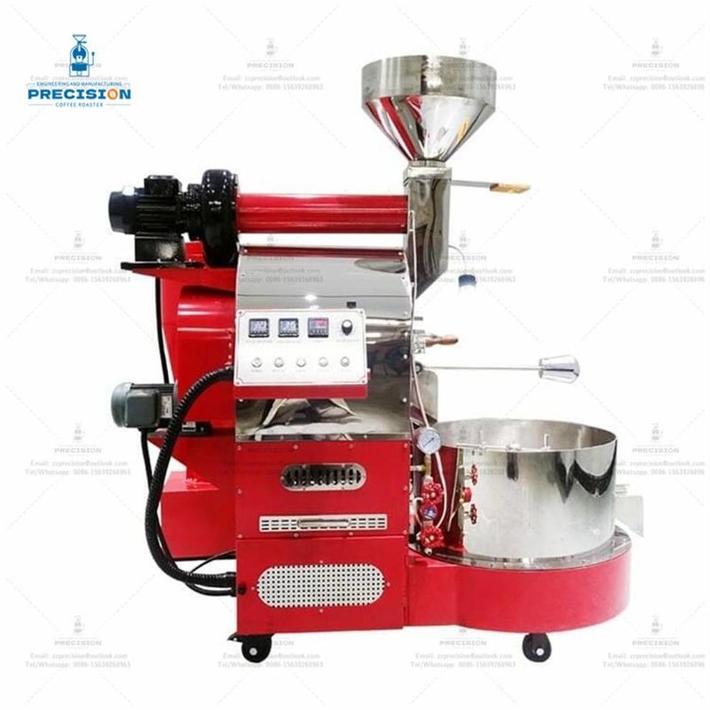 200w 3kg Coffee Roaster with Heat Resistant Double Layer 316 Food Grade Stainless Steel Drum