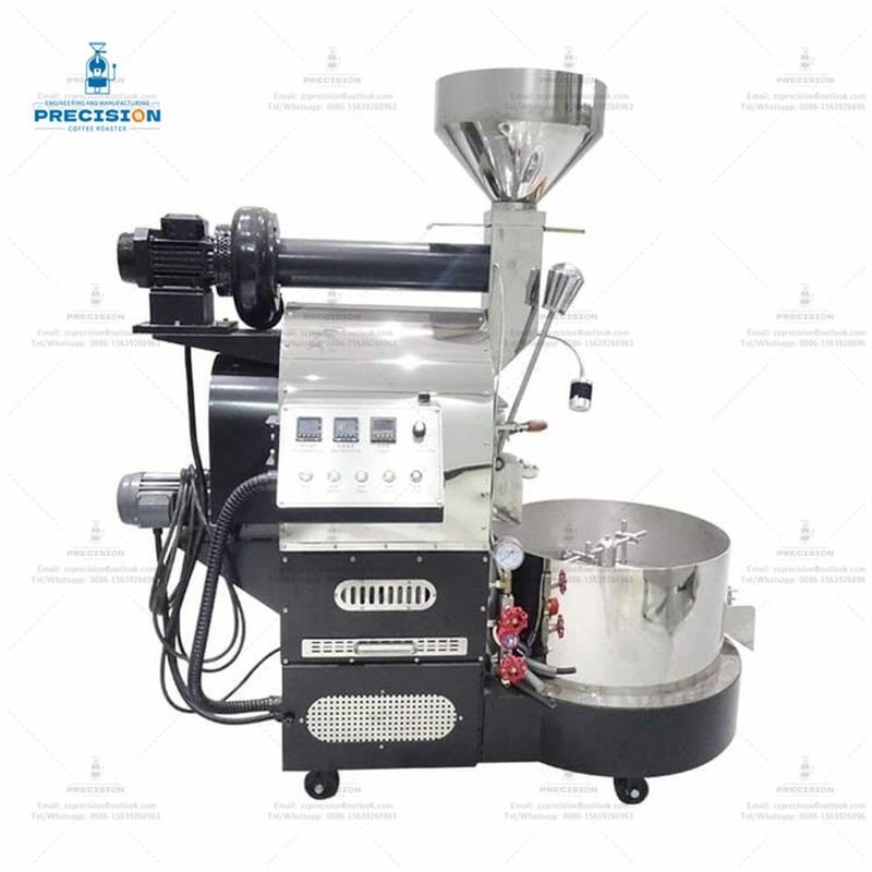 200w 3kg Coffee Roaster with Heat Resistant Double Layer 316 Food Grade Stainless Steel Drum