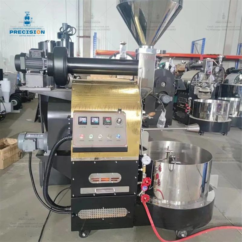 Double Layer Stainless Steel Drum Nut 5Kg 10Kg 15Kg  Multi Burner Roasting Machine Bean Coffee Roaster